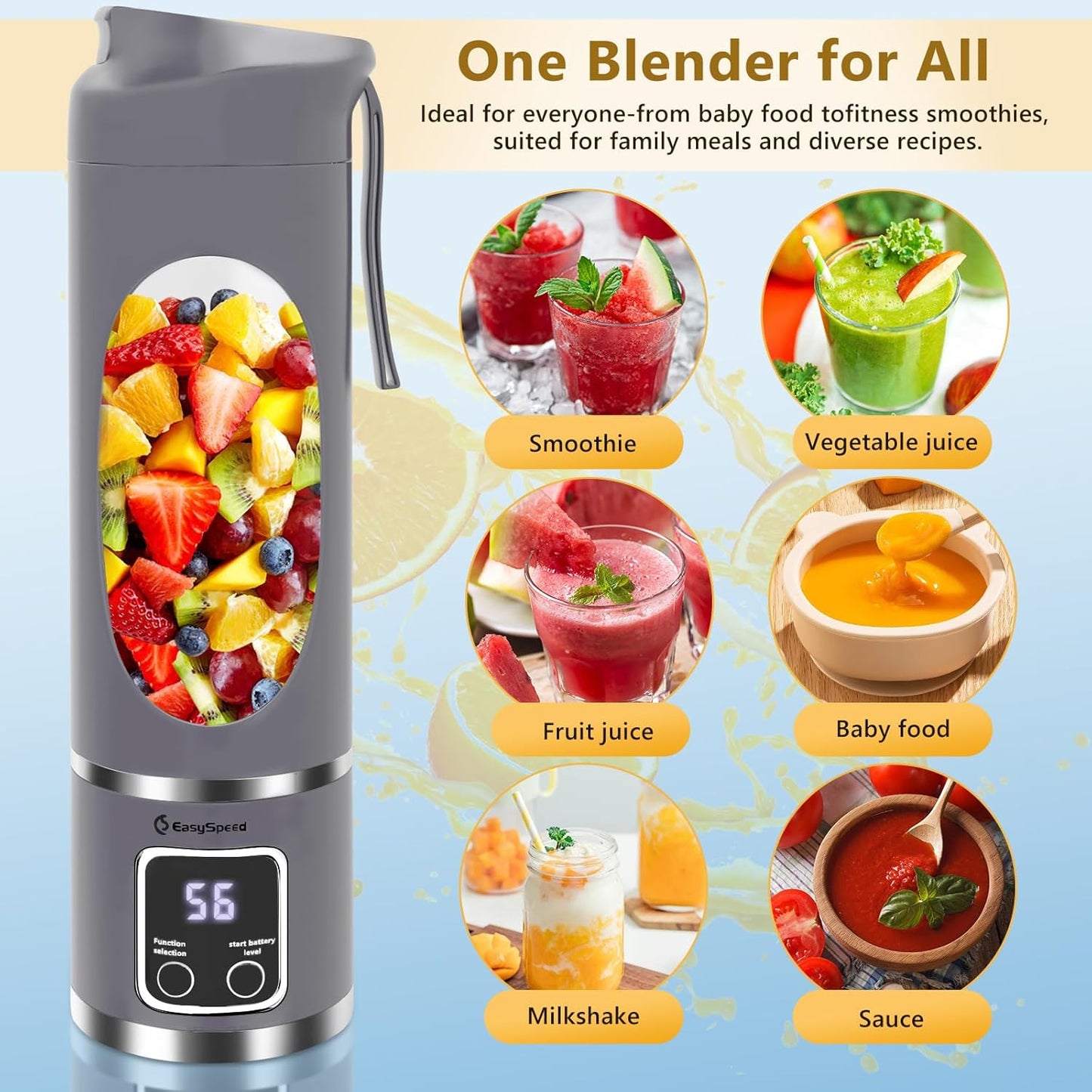 Fresh Smoothies Anywhere: Ultra-Powerful Portable Blender